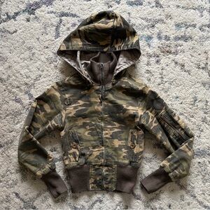 Y2K Mystic Camo Bomber Jacket